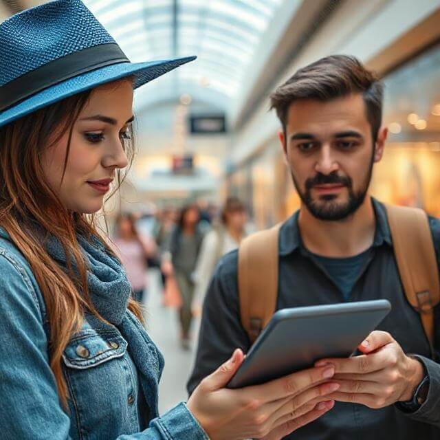 encuestadora en la calle